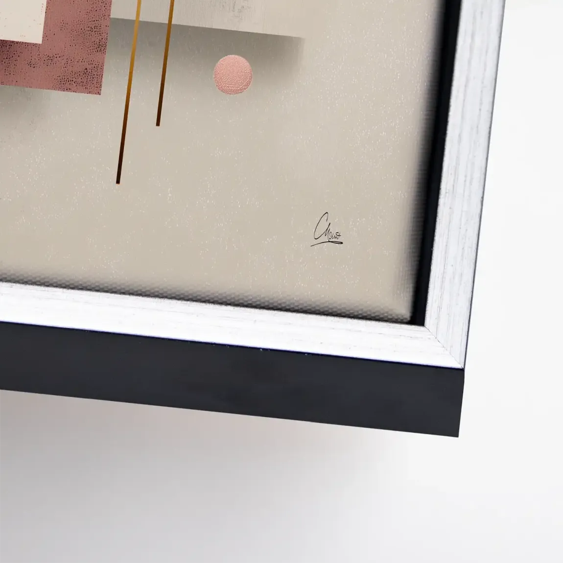 Golden Geometry Leinwand Bild