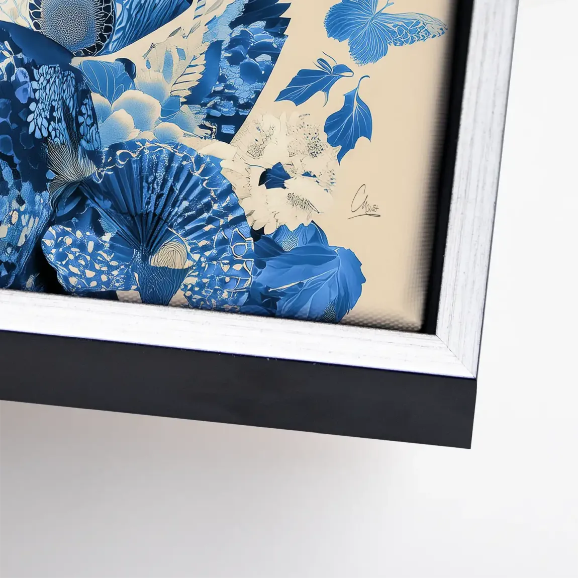Blue Lotus Geisha Leinwand Bild