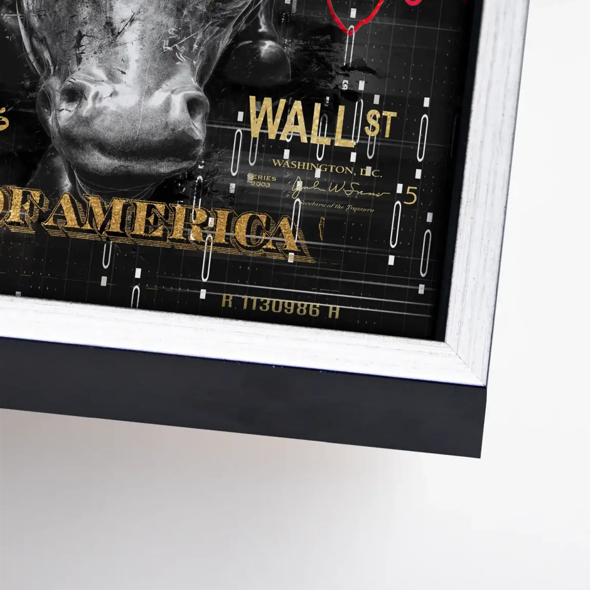 Dagobert Duck Wallstreet Black Gold Leinwand Bild