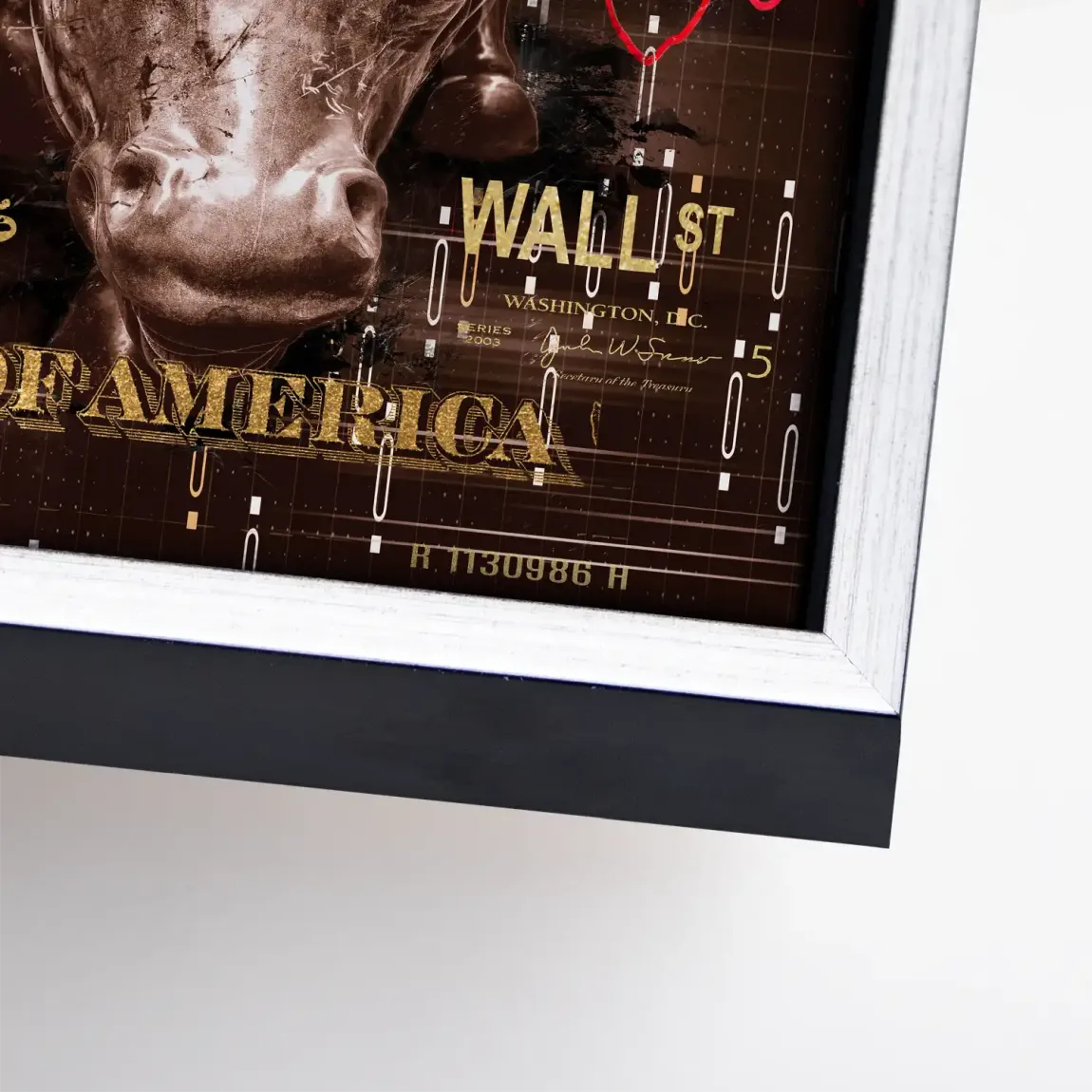 Dagobert Duck Wallstreet Vintage Leinwand Bild