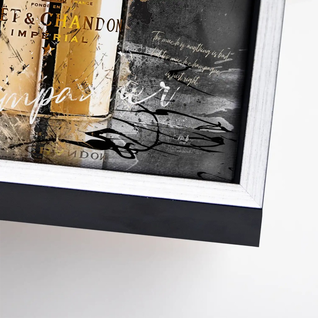 Champagner Dark Style Leinwand Bild INGALERIE