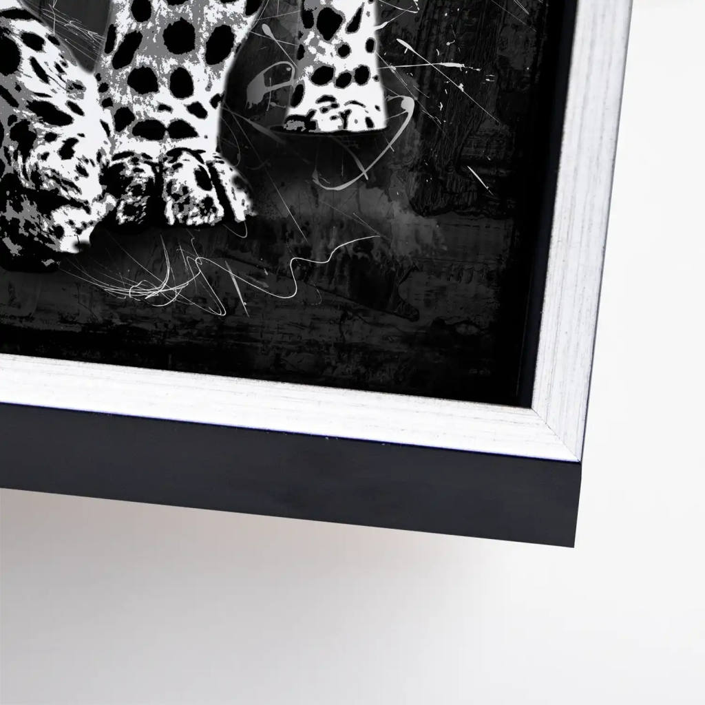 Leopard Abstrakt Black Style Leinwand Bild INGALERIE