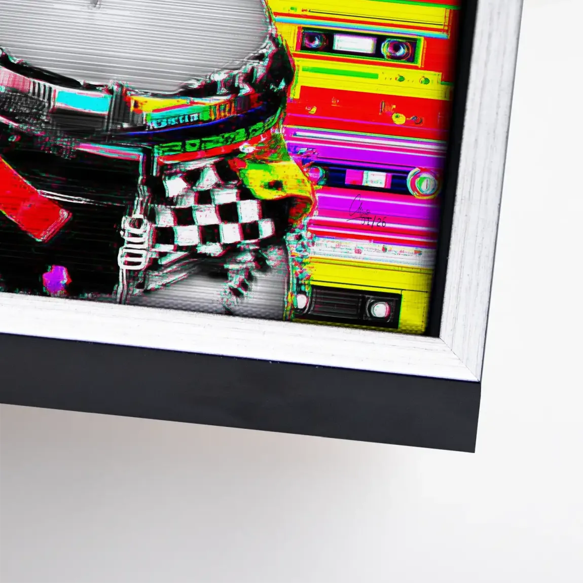 Retro DJ Girl Leinwand Bild