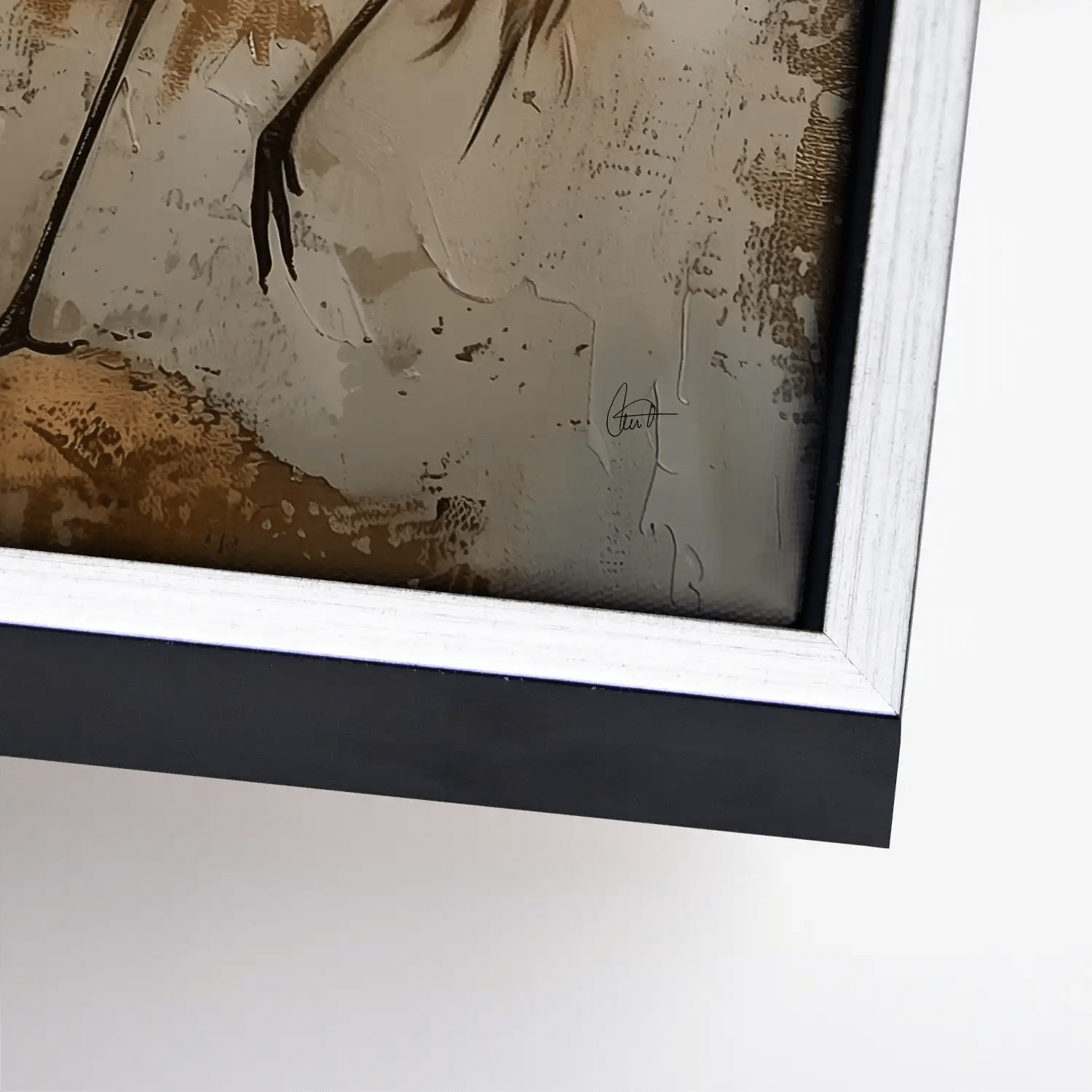 Kranich Modern Art Leinwand Bild INGALERIE