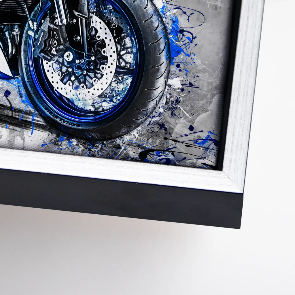 Suzuki GSXR 750 Abstrakt Black Leinwand Bild INGALERIE