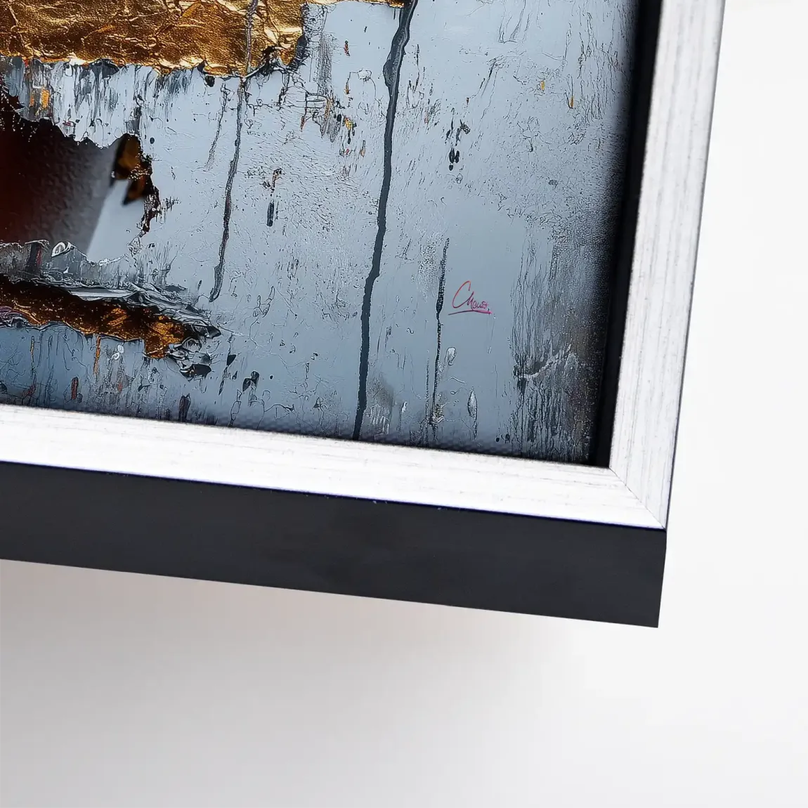 Goldsplitter im Blickfeld Leinwand Bild INGALERIE