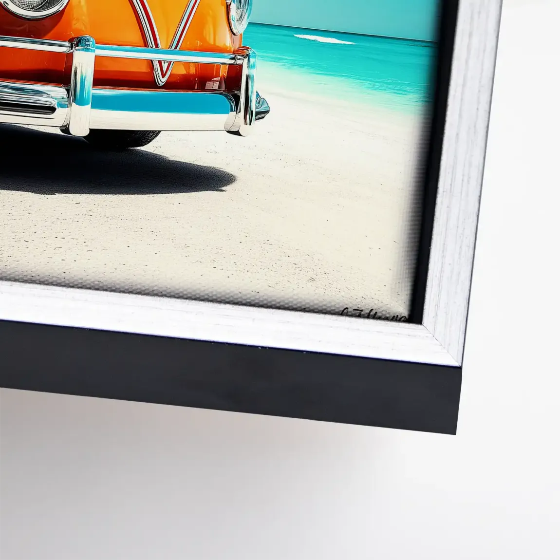 VW Bulli Beach Leinwand Bild INGALERIE
