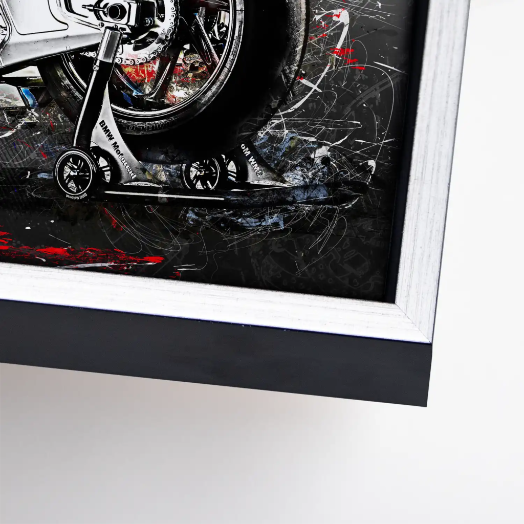 BMW HP4 Race Abstrakt Kunst Leinwand Bild INGALERIE