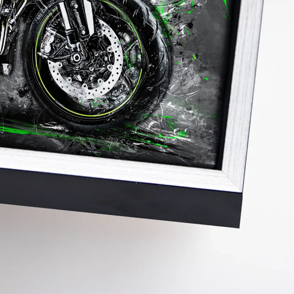Kawasaki Z1000 Abstrakt Leinwand Bild INGALERIE