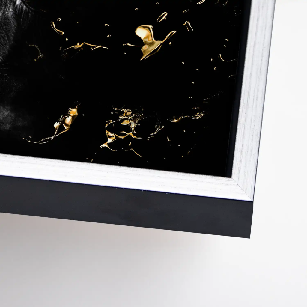 Stier Gold Style Leinwand Bild INGALERIE