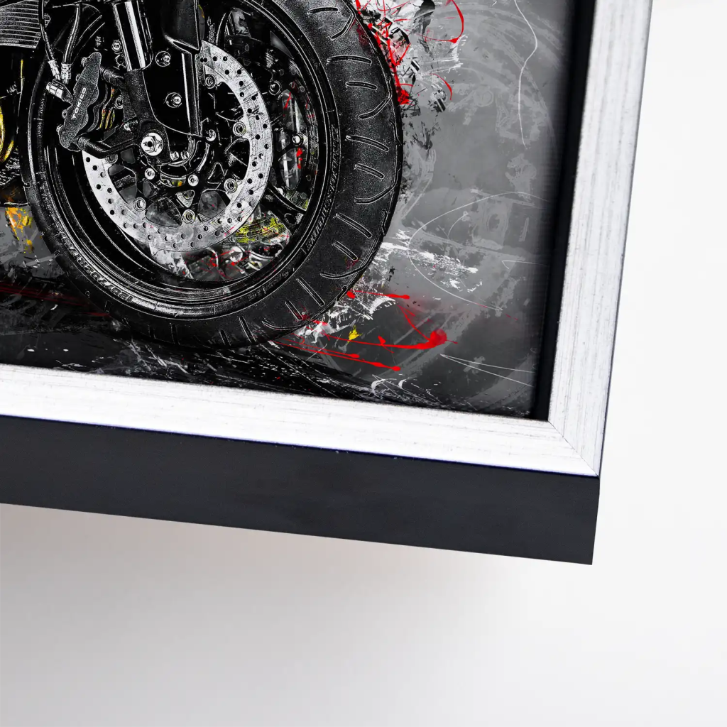 Suzuki GSXR 600 Abstrakt Black Leinwand Bild INGALERIE