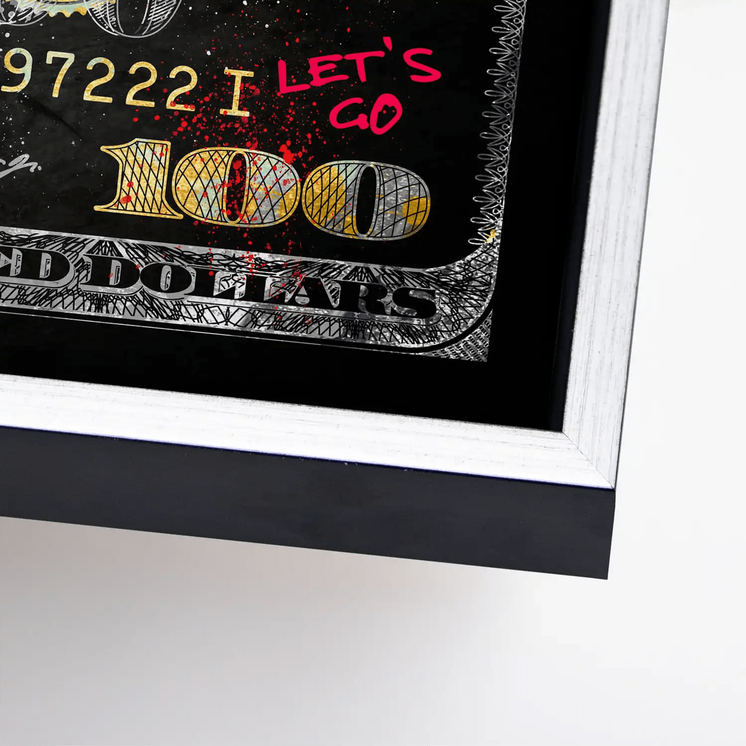Dagobert Money Never Sleeps Dollar Dark Leinwand Bild INGALERIE