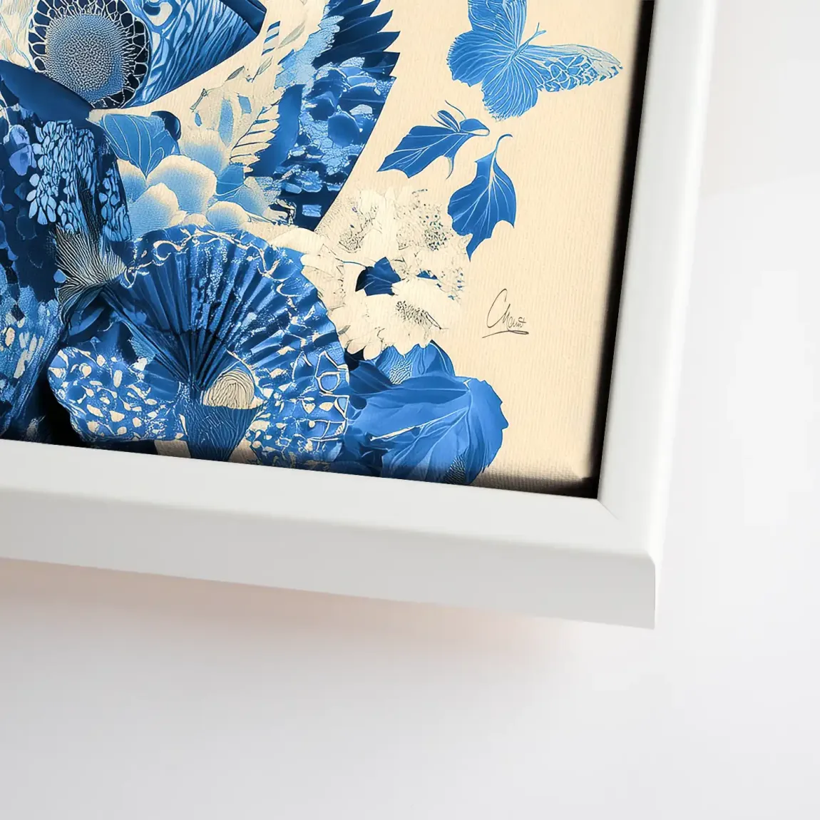 Blue Lotus Geisha Leinwand Bild