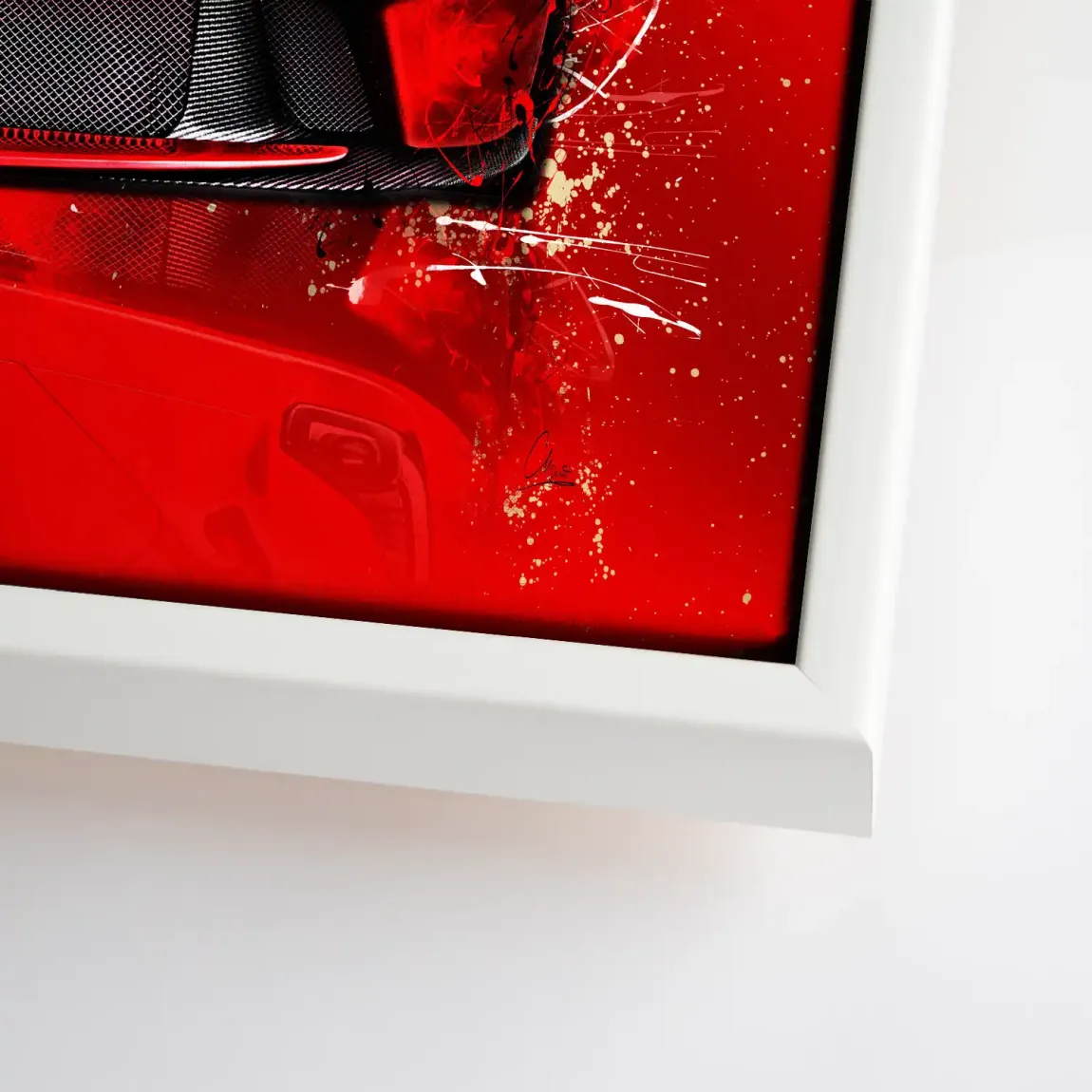 Red Velocity La Ferrari Leinwand Bild