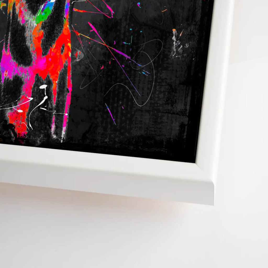 Giraffe Abstrakt Color Style Leinwand Bild INGALERIE