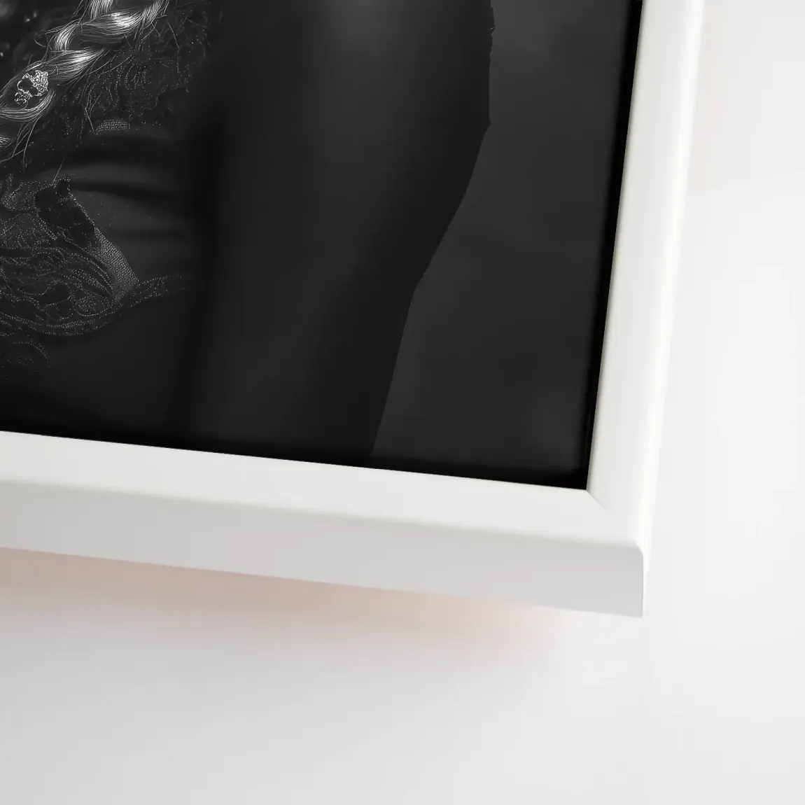 La Catrina Noir – Stil trifft Schattenkunst Leinwand Bild INGALERIE