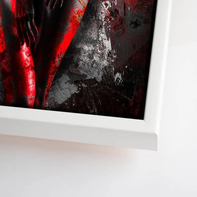 Red Woman Erotik Abstrakt Leinwand Bild INGALERIE