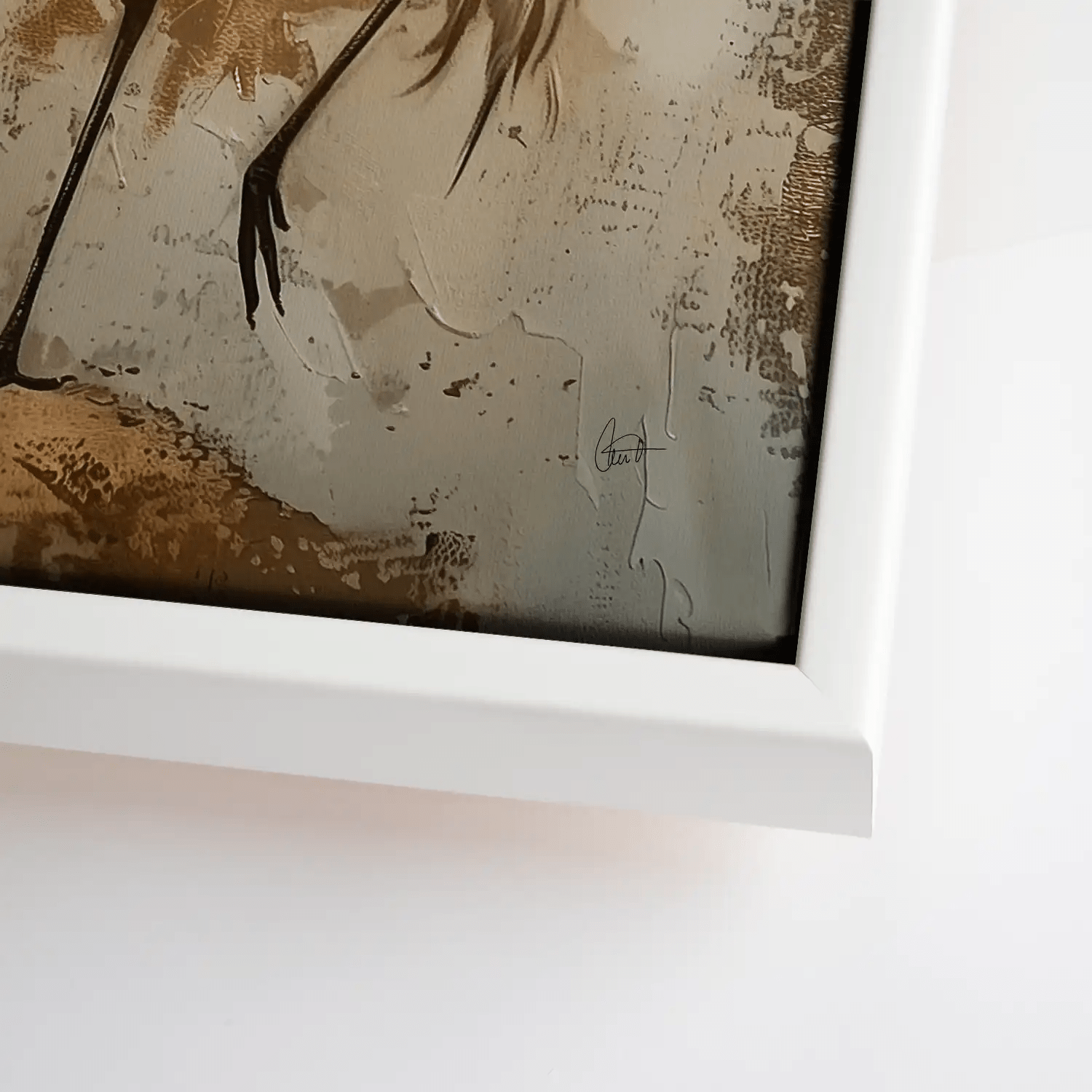 Kranich Modern Art Leinwand Bild INGALERIE