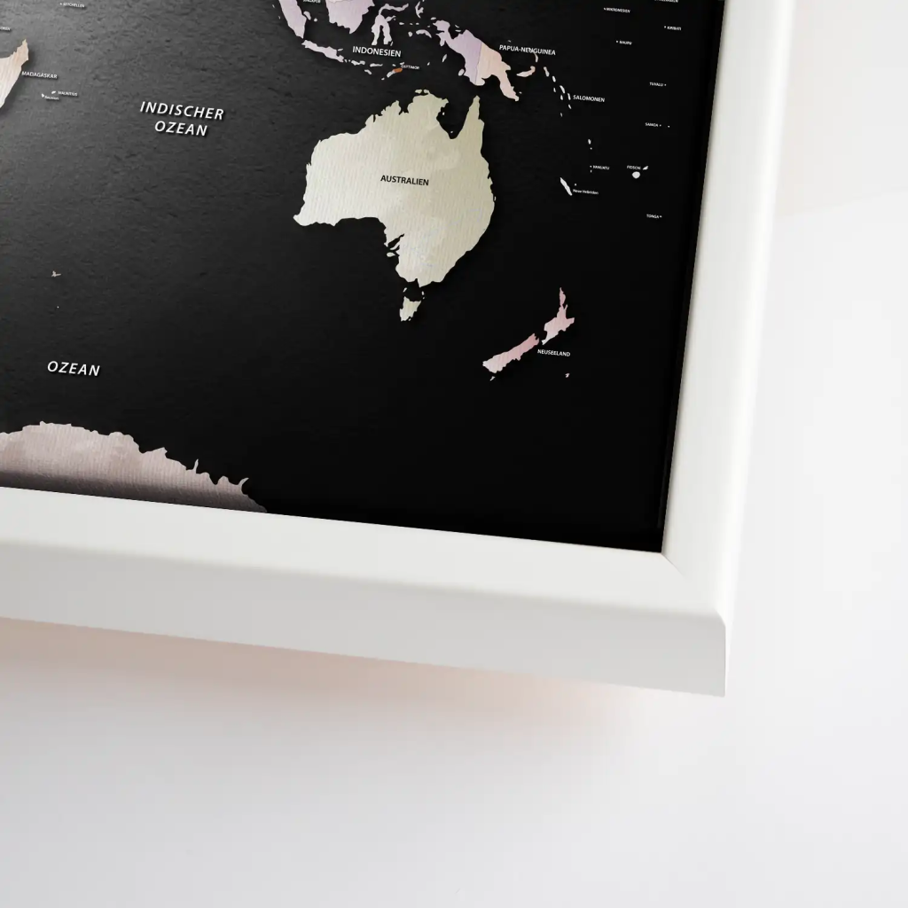 Weltkarte Color Style Leinwand Bild INGALERIE