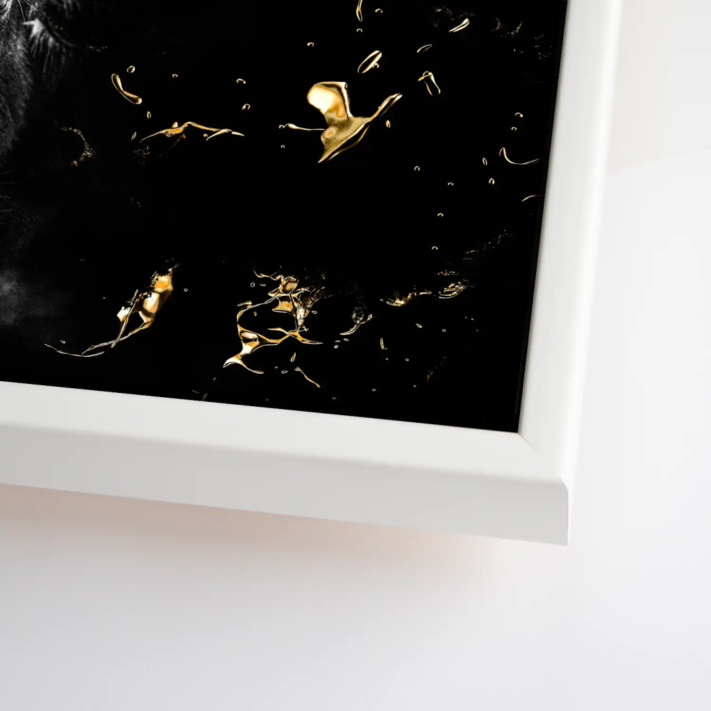 Stier Gold Style Leinwand Bild INGALERIE