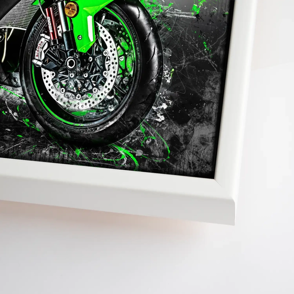 Kawasaki ZX10 Abstrakt Leinwand Bild INGALERIE