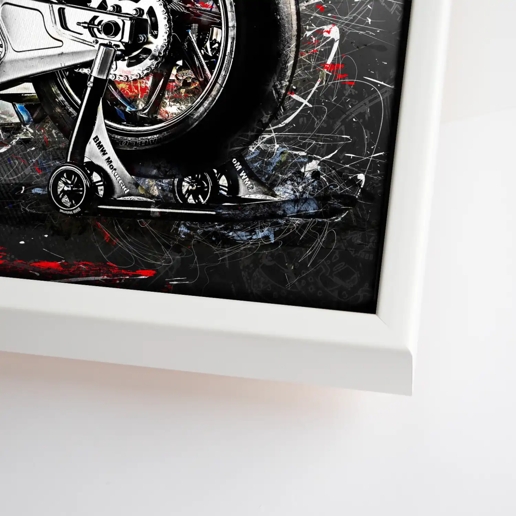 BMW HP4 Race Abstrakt Kunst Leinwand Bild INGALERIE