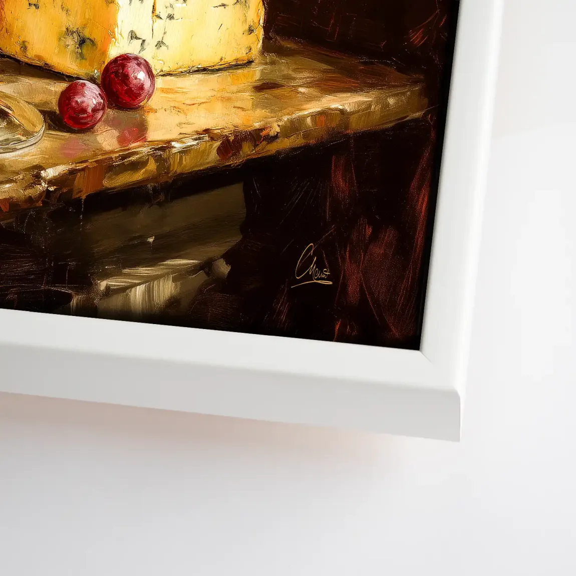 Wein & Käse Leinwand Bild