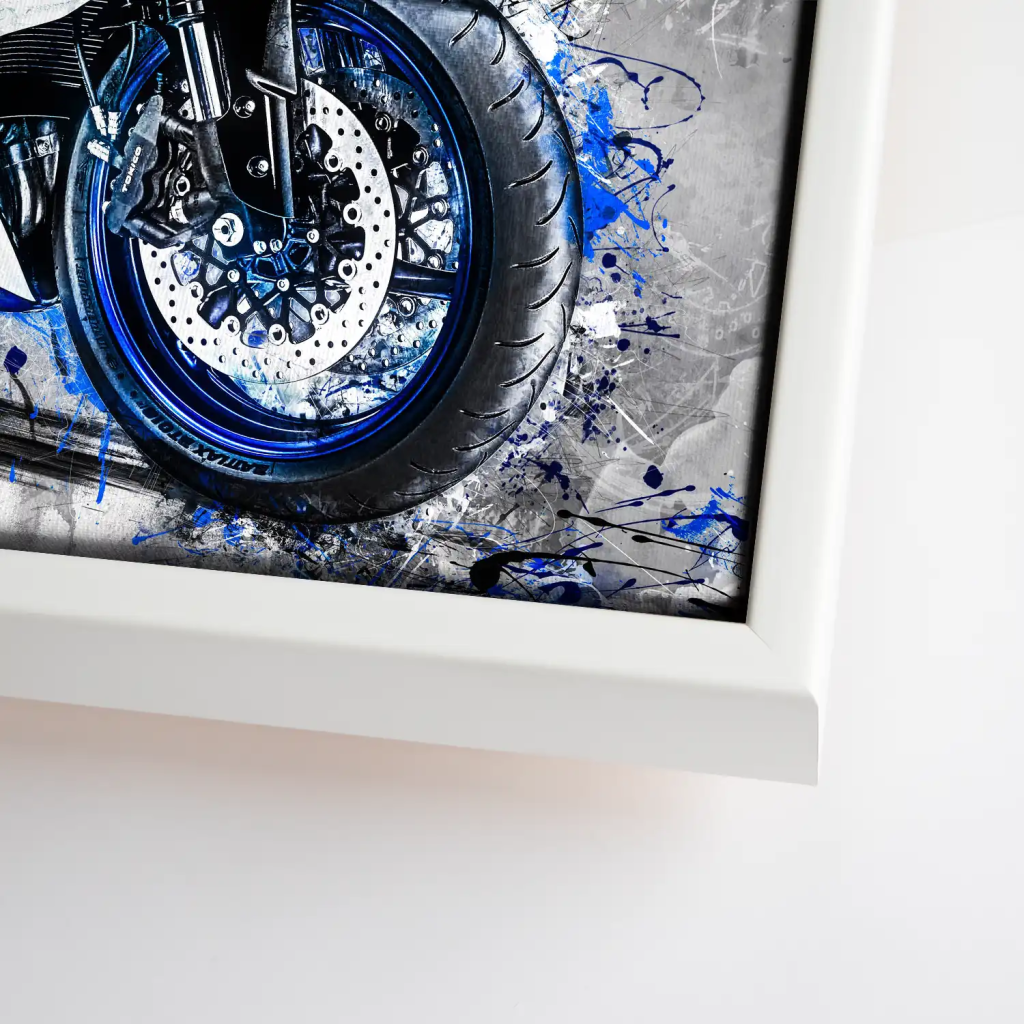 Suzuki GSXR 750 Abstrakt Black Leinwand Bild INGALERIE