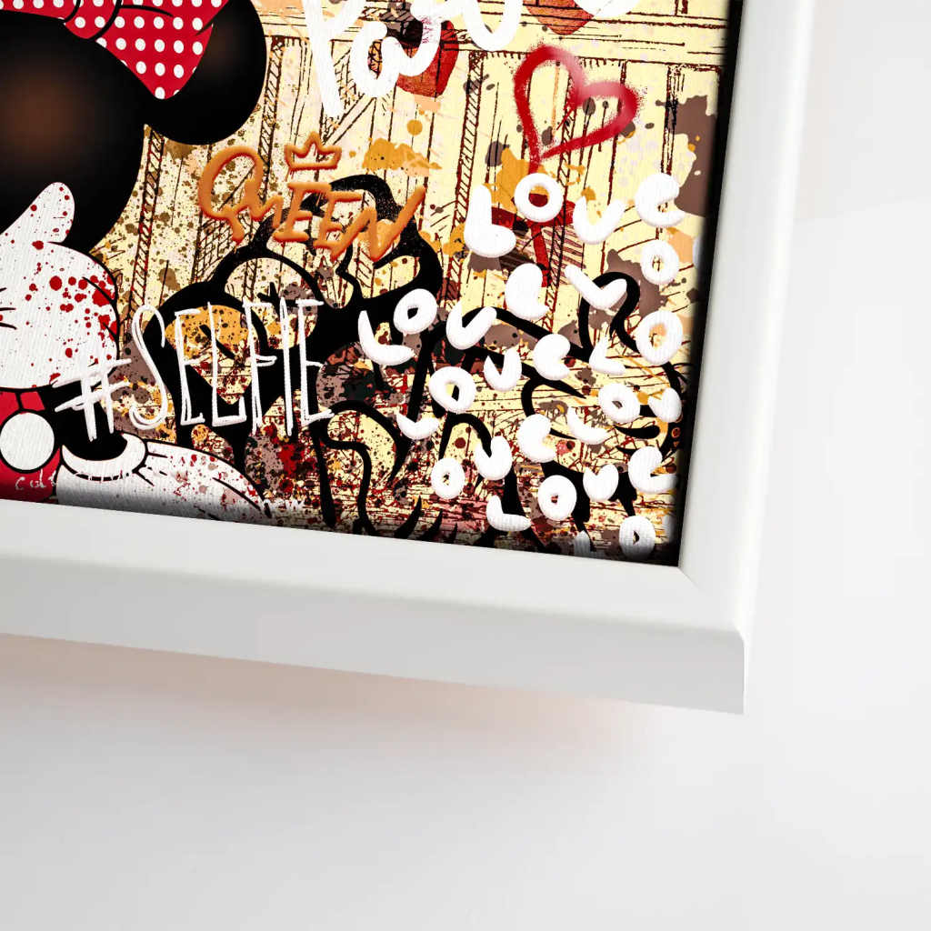 Micky & Minnie Love Retro Leinwand Bild INGALERIE