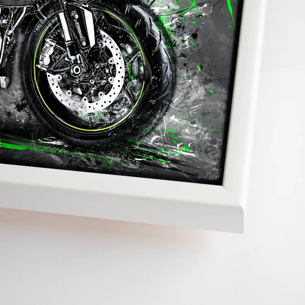 Kawasaki Z1000 Abstrakt Leinwand Bild INGALERIE