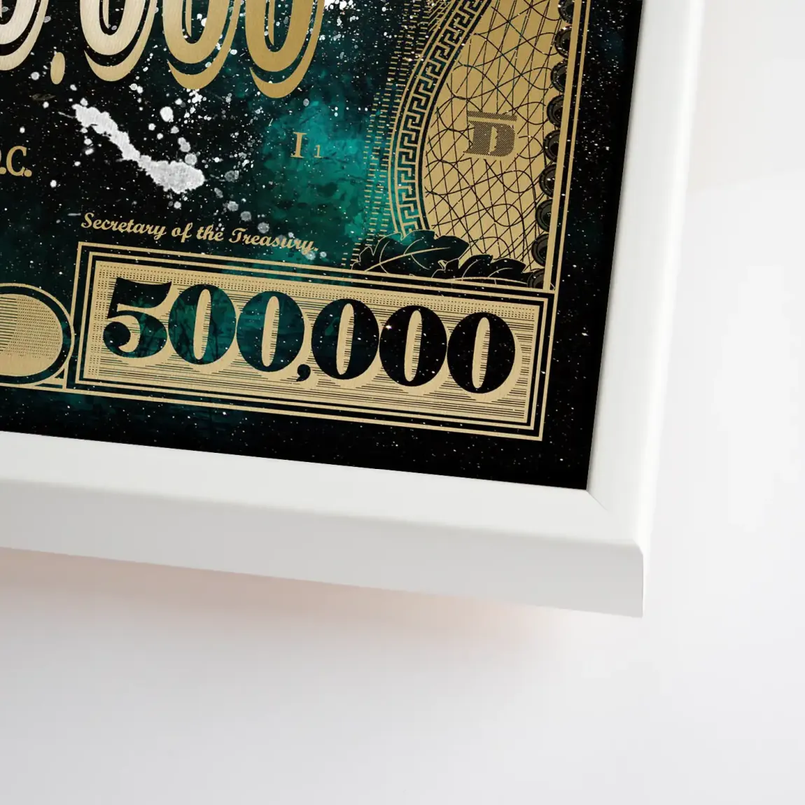 Donald & Daisy Duck Green Gold Pop Art Dollar Leinwand Bild INGALERIE