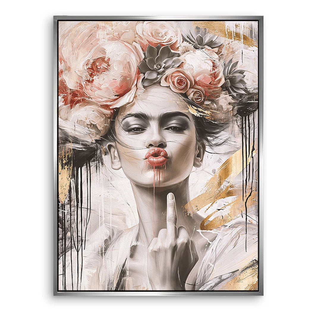 Frida Kahlo Attitude Leinwand Bild