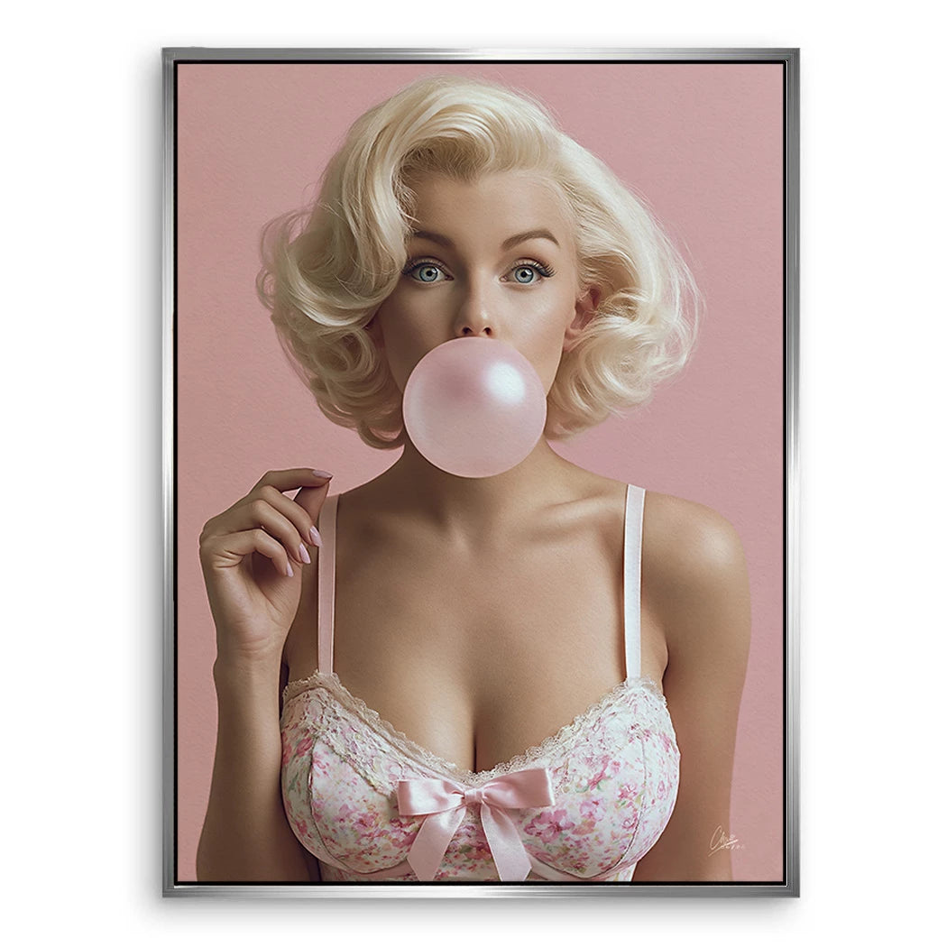 Marilyn Bubblegum Leinwand Bild