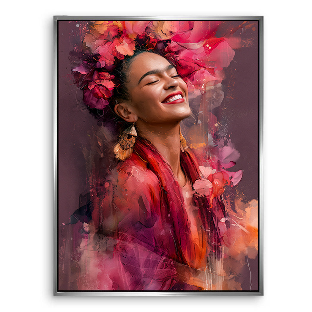 Frida Kahlo Blütenzauber Leinwand Bild
