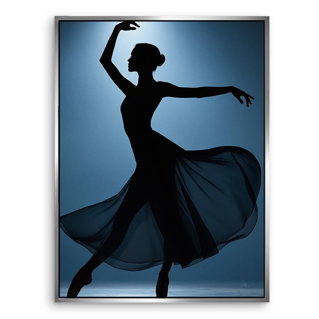 Ballerina Lichttanz Leinwand Bild