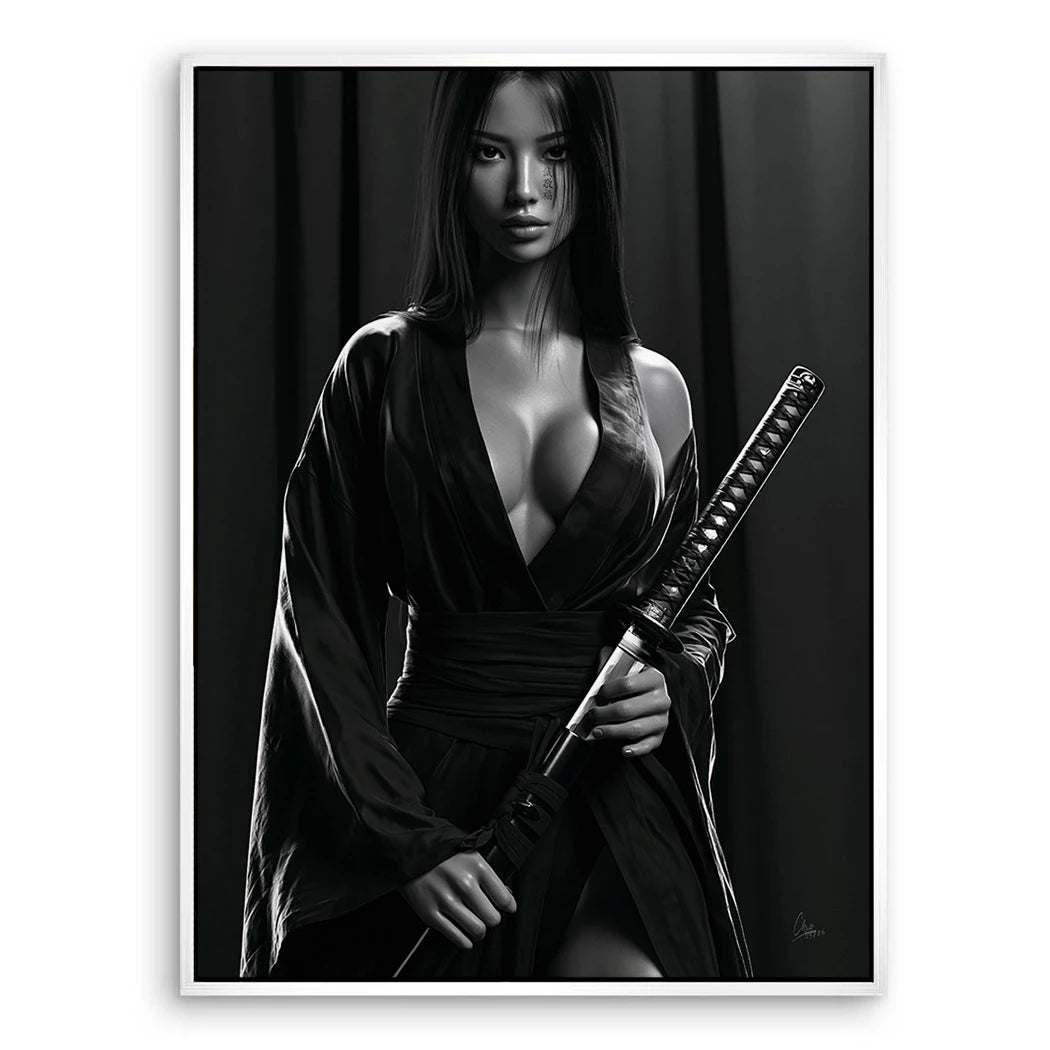 Samurai Lady Leinwand Bild