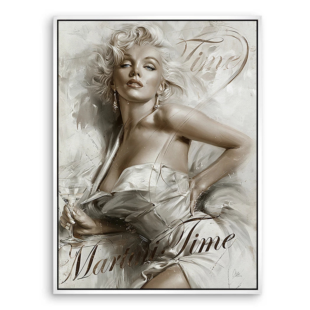 Marilyn Monroe Martini Time Leinwand Bild