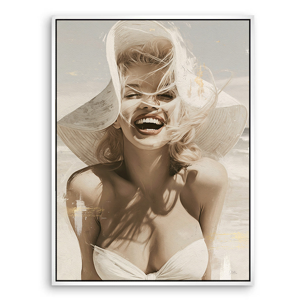 Marilyn Monroe Summer Smile Leinwand Bild