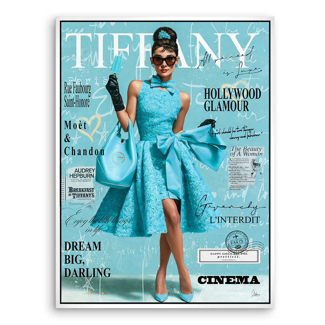 Audrey Tiffany Chic Leinwand Bild