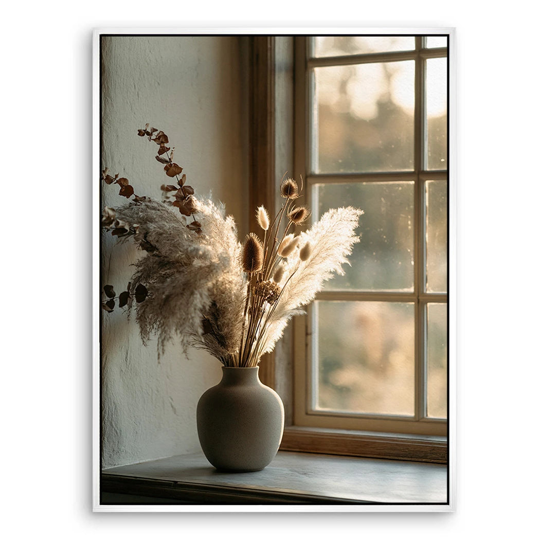 Pampas Fensterlicht Leinwand Bild