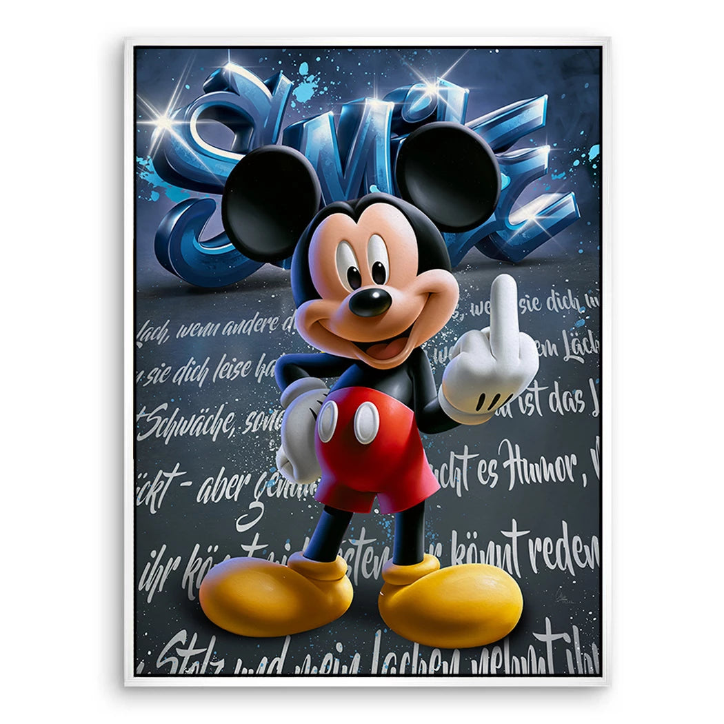 Micky Lacht Leinwand Bild