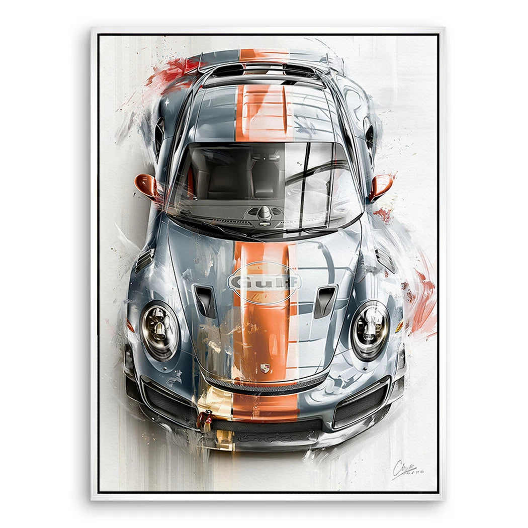 Gulf Porsche 911 Leinwand Bild
