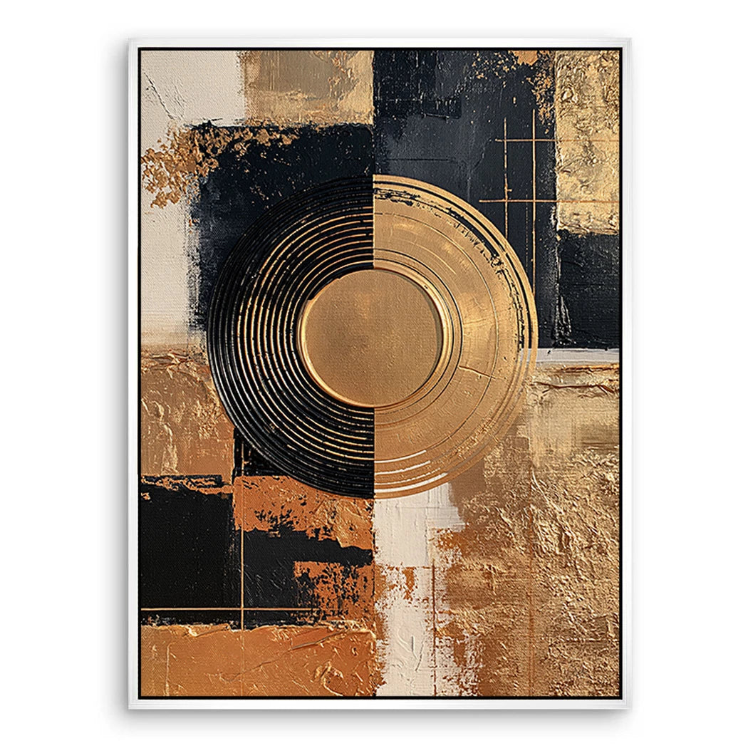 Abstraktes Goldzentrum Leinwand Bild