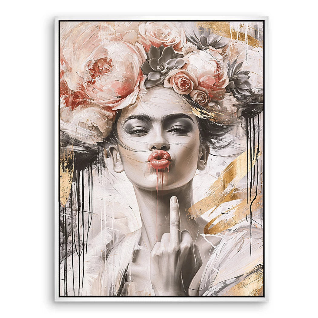 Frida Kahlo Attitude Leinwand Bild