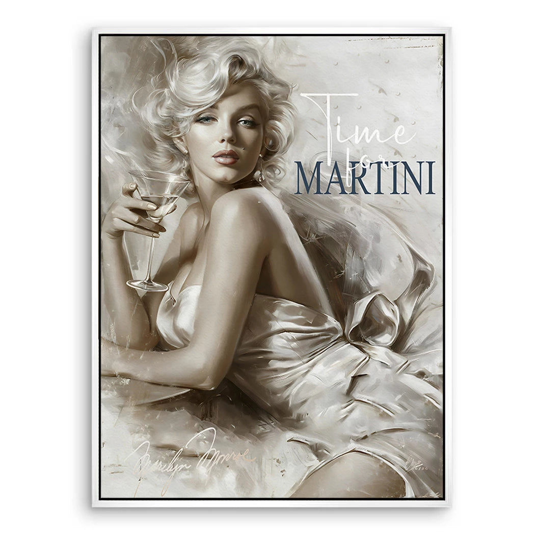 Marilyn Monroe Martini Leinwand Bild