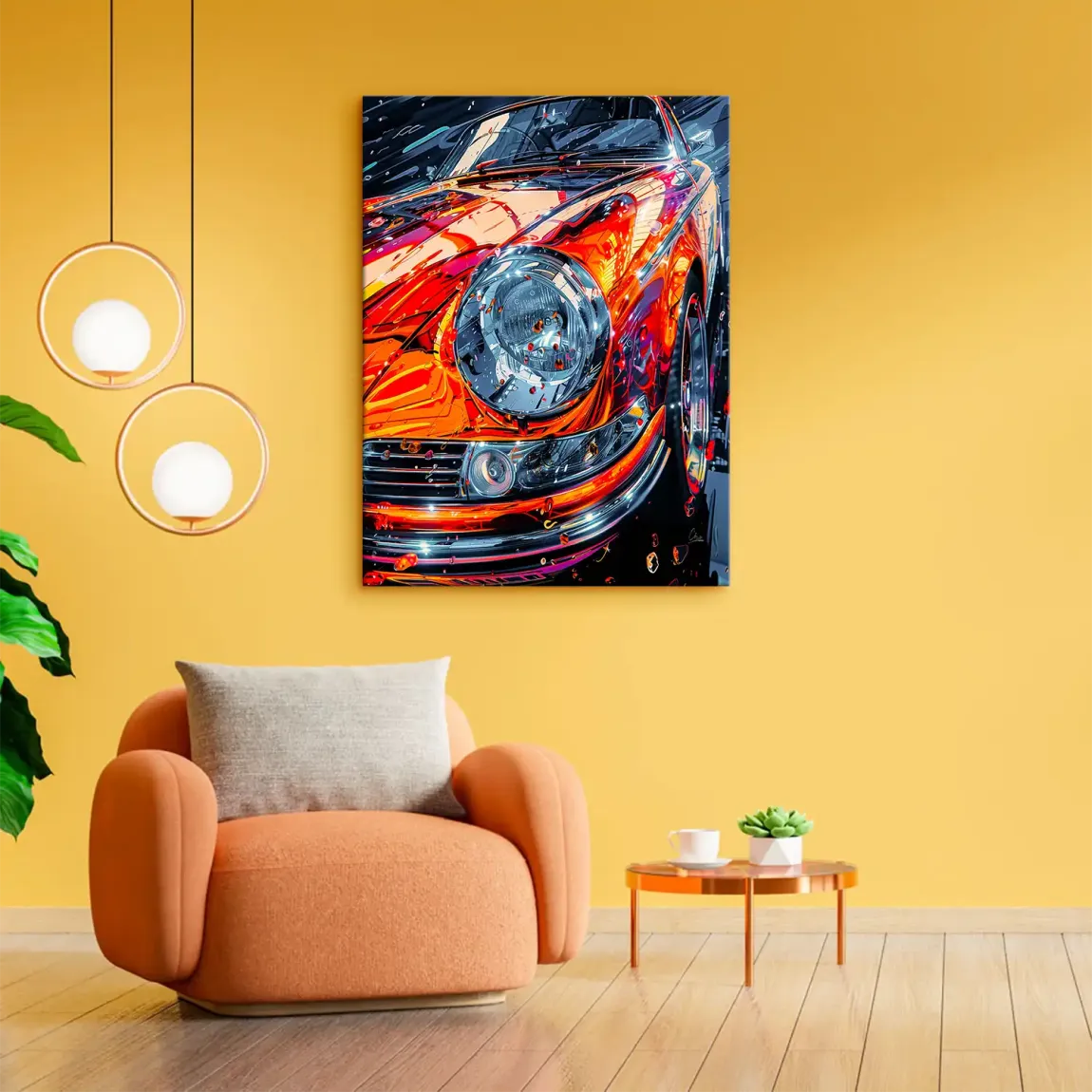 Vivid Motion 911 Porsche Leinwand Bild