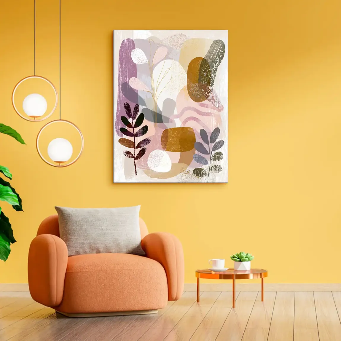Soft Harmony Abstrakt Leinwand Bild