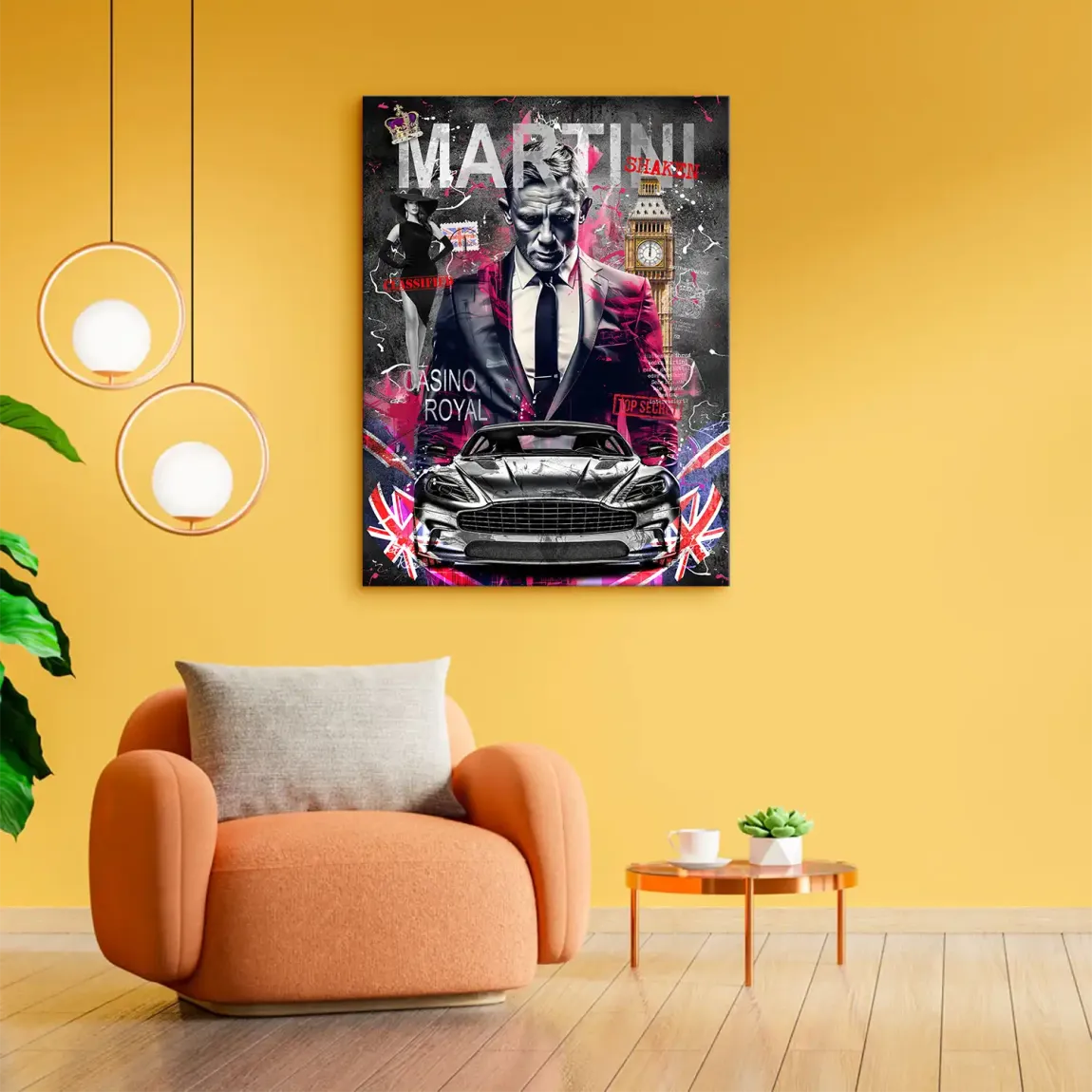 James Bond Royale Martini Leinwand Bild