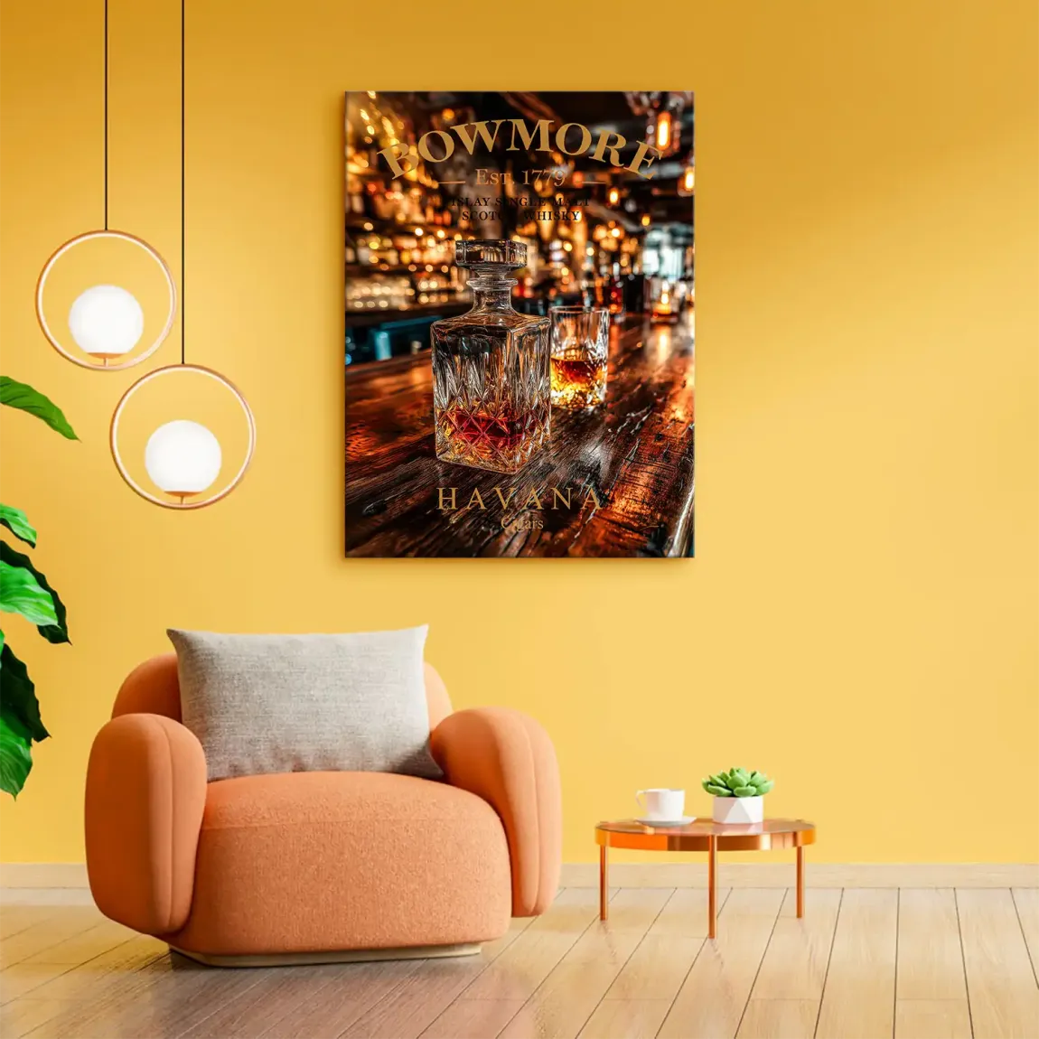 Whisky Lounge Havana Leinwand Bild