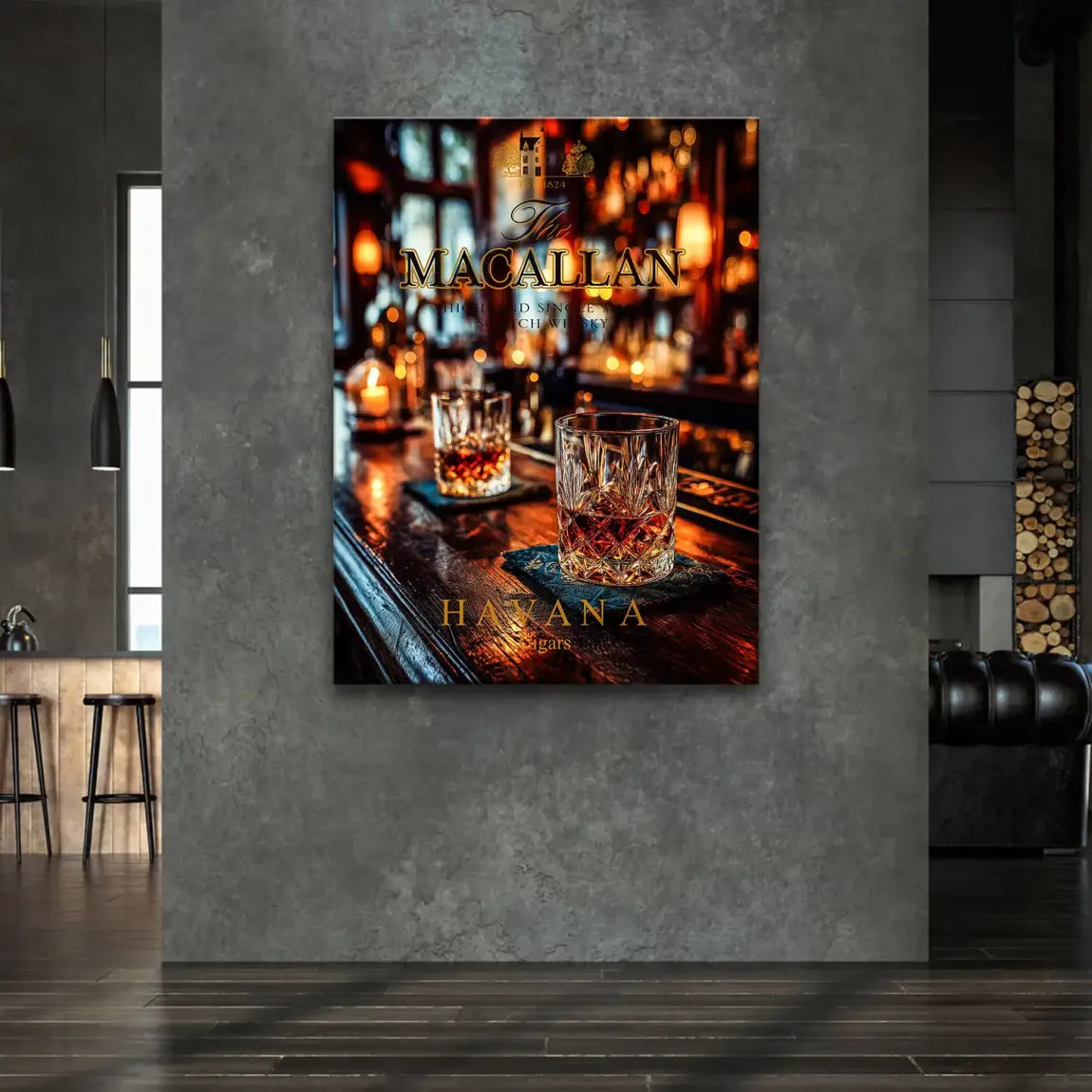 Havana Nights Whisky Leinwand Bild